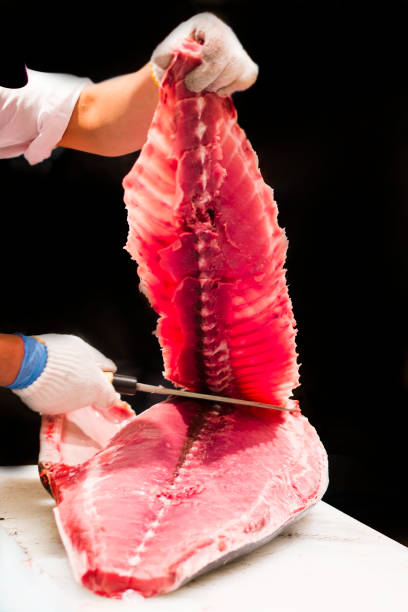 istock Dismantling show of tuna. 1483566630