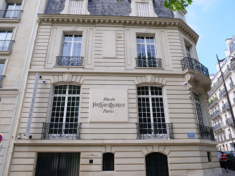 Paris, France - June 24th 2021: the Parisian museum Yves Saint-Laurent in the 16th borough.