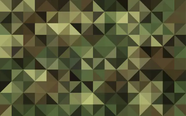 Vector illustration of Abstract triangle green,yellow texture background pattern.