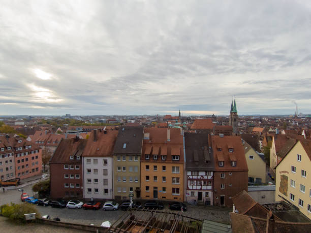 istock Aerial view of the tradition german house rooftops 1483568557