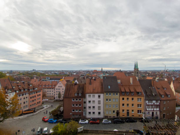 istock Aerial view of the tradition german house rooftops 1483568691