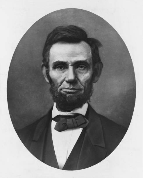 Abraham Lincoln engraving 1899 vector art illustration