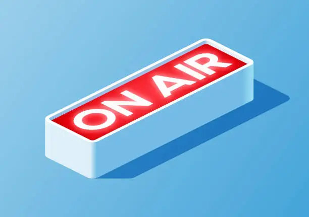 Vector illustration of On Air Station Broadcasting Media