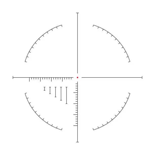 Vector illustration of Realistic sniper sight.