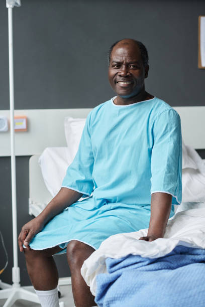 istock Patient in shirt sitting in ward 1483580471