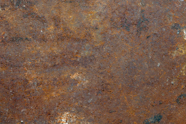 istock Grunge rusty metal background or texture with scratches and cracks, closeup, top view 1483596224