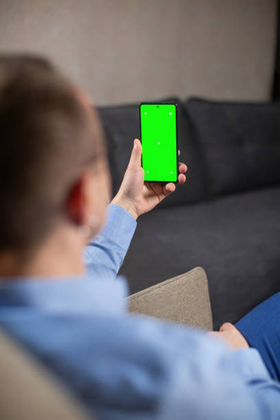 istock Psychologist holding phone with chromakey screen in office 1483597863