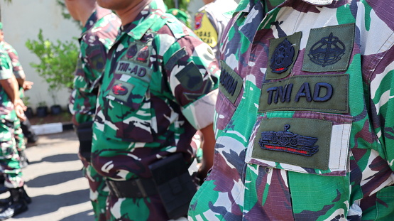 The Indonesian Army (TNI AD) are conducting a parade of troops, Pekalongan Indonesia February 2 2023