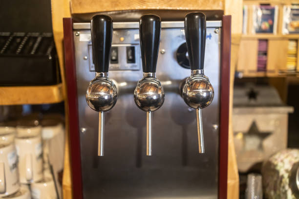istock Three Taps of a tap for pouring mulled wine 1483605972