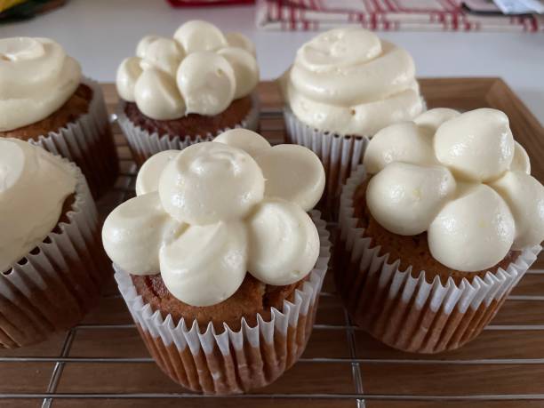 istock A cupcake with a rich cream on top. 1483606316