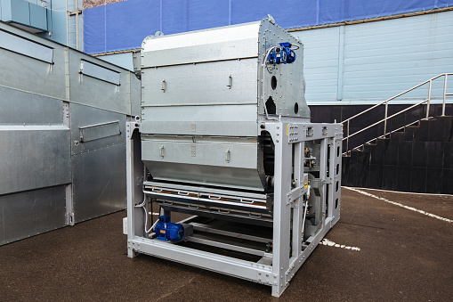 Modern grain cleaning and separation equipment.