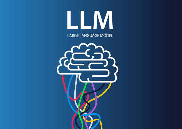 Vector illustration of a brain. Concept for generative AI and Large Language Models LLM. Vector illustration of a brain. Concept for generative AI and Large Language Models LLM. milliliter stock illustrations