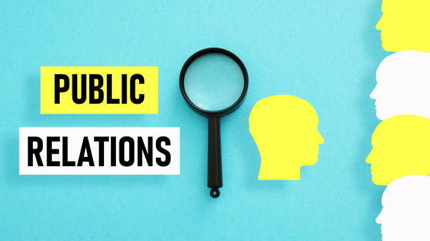 istock Public relations are shown using the text and picture of people 1483622730