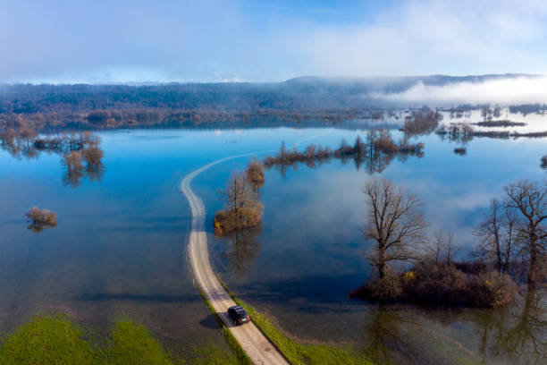 Flooded field.
