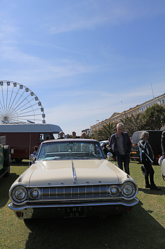 Eastbourne, UK - April 30, 2022: Magnificent Motors Classic Car Show at Eastbourne, East Sussex, UK
