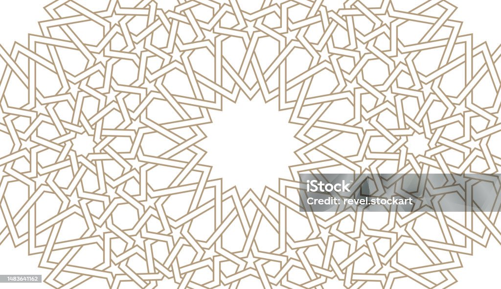 Vector Abstract Arabian Seamless Paper Pattern In Authentic Arabian Style Stock Illustration ...