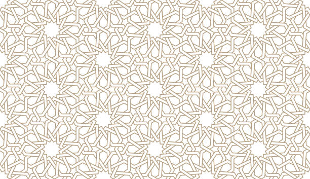 illustrations, cliparts, dessins animés et icônes de motif de papier sans couture dans un style arabe authentique. - style arabe