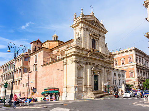 Rome, Italy - October 2022: Santa Maria della Vittoria church in Rome