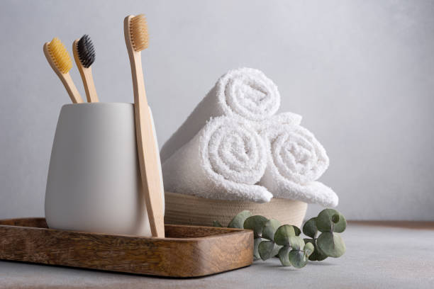 istock Natural eco friendly bamboo toothbrush 1483649459