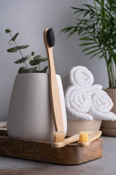 istock Natural eco friendly bamboo toothbrush 1483649493