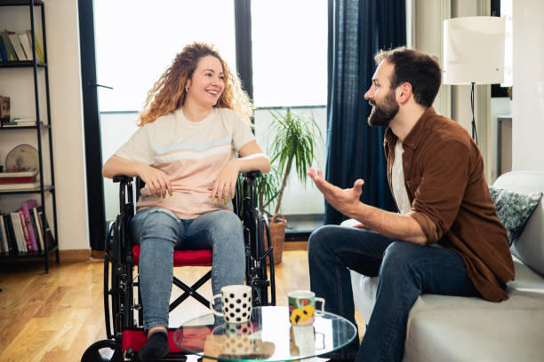 istock Happy young couple spending time together at home 1483651516