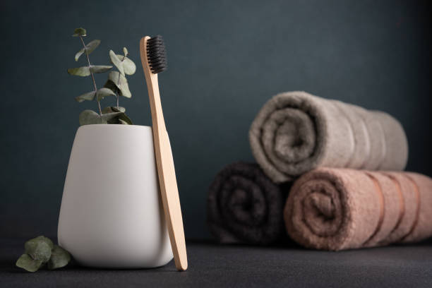 istock Natural eco friendly bamboo toothbrush 1483652153