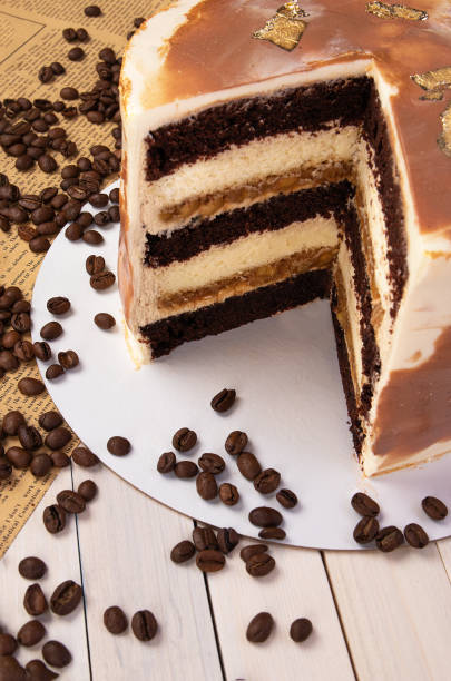 istock Cutaway cake, cakes and cream are visible. 1483656997