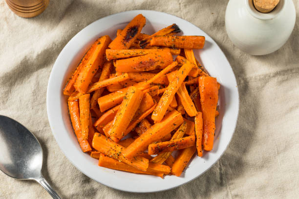 istock Homemade Organic Roasted Carrots 1483664793
