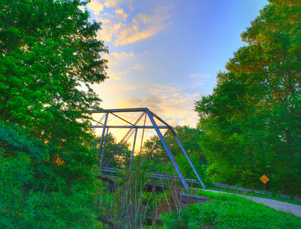 brücke-buttler-brücke - erbaut 1903-miami county, indiana - buttler stock-fotos und bilder