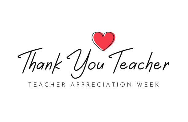 Teacher Appreciation Week card, Thank You Teacher. Vector Teacher Appreciation Week card, Thank You Teacher. Vector illustration. EPS10 teacher appreciation week stock illustrations