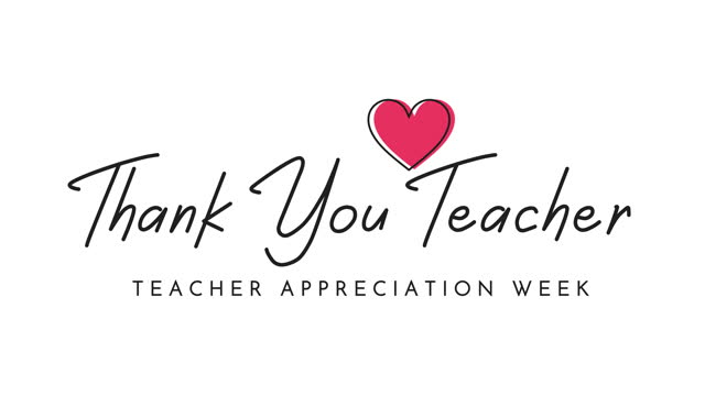 Teacher Appreciation Week card, Thank You Teacher. 4k