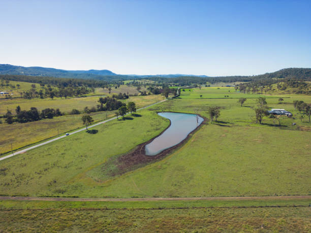 istock Large dam on grazing land, Queensland, Australia 1483688875