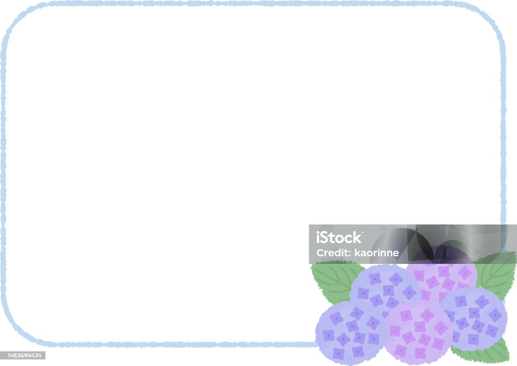 Hydrangea Frame Stock Illustration - Download Image Now - Backgrounds ...