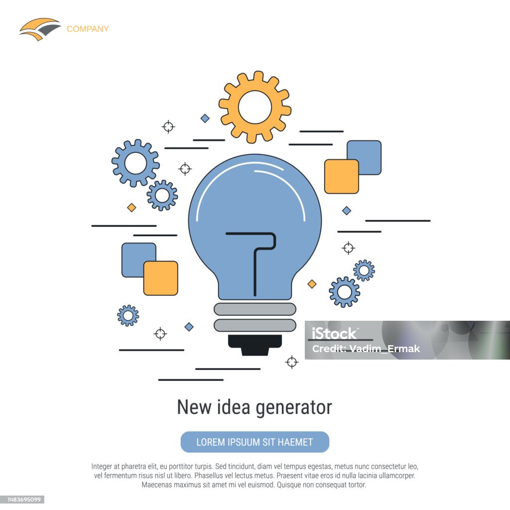 New Idea Generator Vector Concept Stock Illustration - Download Image ...