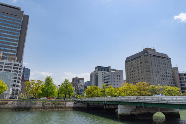 istock Riverside view in Hiroshima city. 1483695929