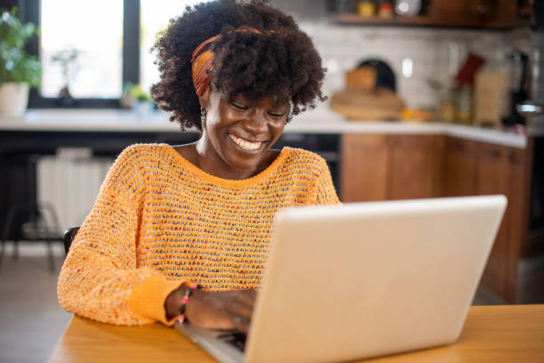 istock Young woman working from home 1483700407