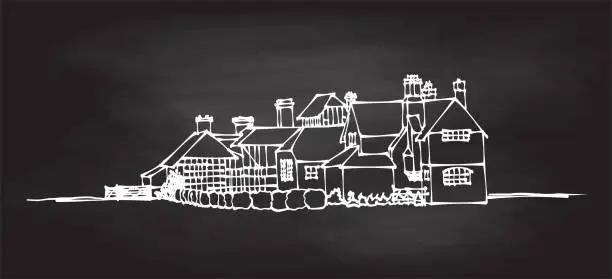 Vector illustration of Shire United Kingdom Blackboard