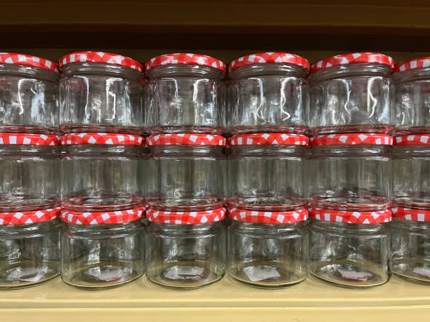 istock Stack of Empty Mason Jars for Sale at Store 1483701934
