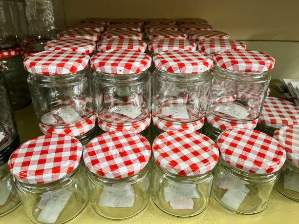 istock Stack of Empty Mason Jars for Sale at Store 1483701937