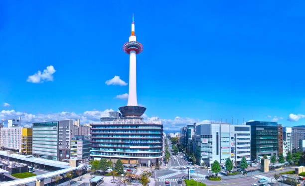 Northern scenery seen from Kyoto Station during the day
