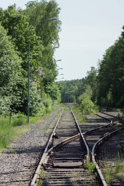 istock View of empty railroad tracks against clear sky 1483707382