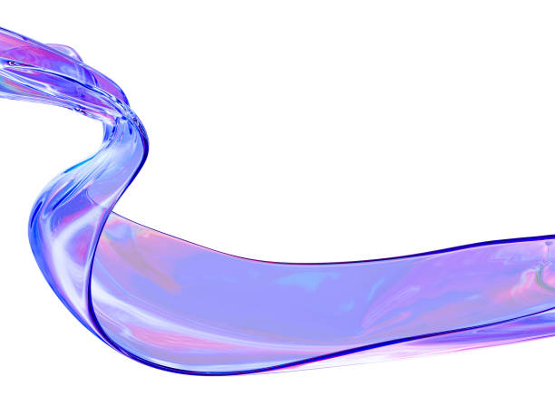 istock 3d Glass abstract liquid form of water on isolated background.3d rendering illustration. 1483708372