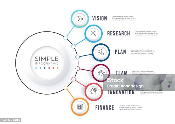 Business Data Visualization Process Chart Abstract Elements Of Graph ...
