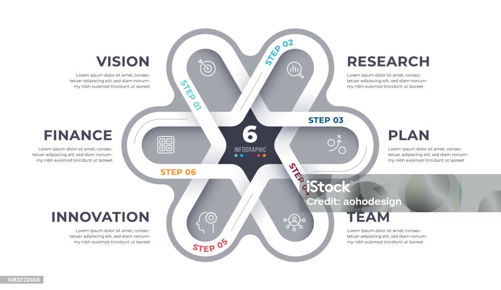 Business Data Visualization Process Chart Abstract Elements Of Graph ...