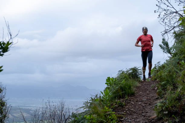 istock Running outdoors on the mountain trails 1483729243