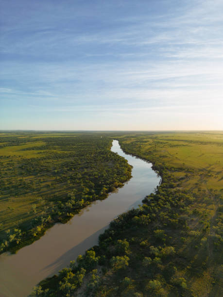 istock First light along the Thomson River near Longreach, Outback Queensland 1483735601