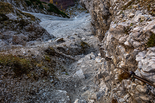 mountain path in Triglav national park, Slovenia