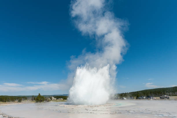 istock Geyser eruption in Yellowstone 1483736770