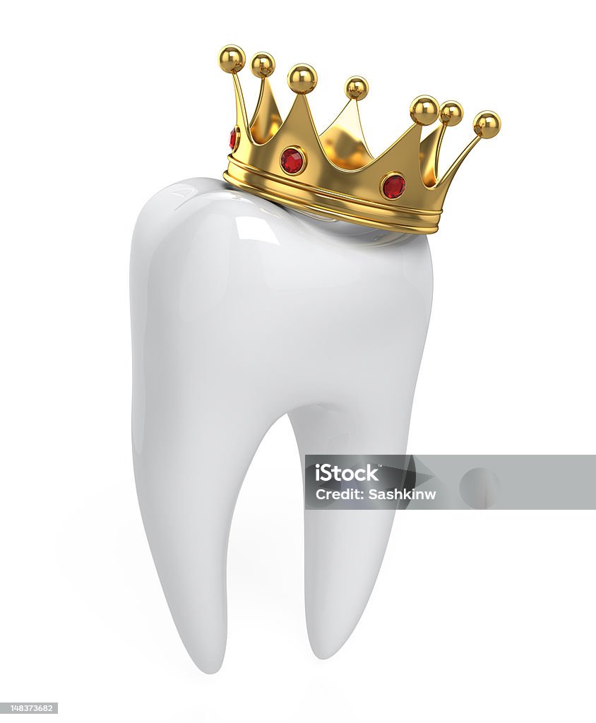 Dentes e a coroa do pão - Royalty-free Branco Foto de stock
