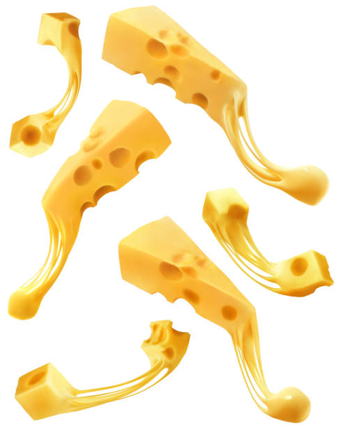 istock Cheese set with melted and stretched cheeses on a white background 1483745756